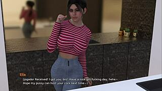 fingering herself in the bathroom, she poses with a perfect pussy in a sexy outfit