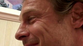 Intense double penetration with anal fucking and blowjob.