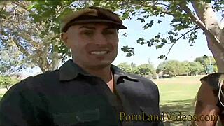 husband watches blonde wife with stranger's monster cock