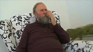 Wow, old man devours tight young 18+ Russian pussy!