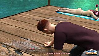 Wow! Peeping Tom spies Naomi's pussy in Ep9 - Helping the Hotties