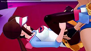 mei rosa wants to practice sex training on the bed in this uncensored 3d parody