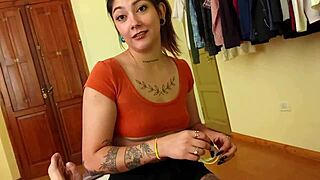 Stepsister teaches condom with cowgirl kiss