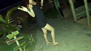 fanny casada flashes her bare ass on the street in public