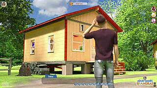 Wow! Peeping Tom spies Naomi's pussy in Ep9 - Helping the Hotties