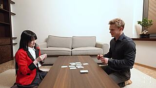 Yumeko Jabami Drinks Rival's Cum in Hentai Defeat