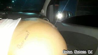 Sucking Friend While Driving With Windows Open, Showing Off On Nova Iguaçu Streets, Husband Filming From Back Seat - Night Of Sex Between Friends