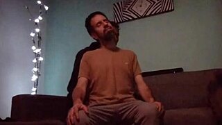 Wow, he's massaging and sucking that big gay cock!