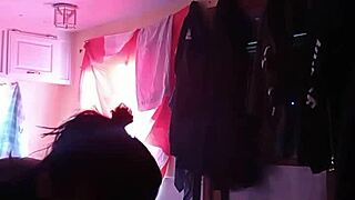 Slut sucking deep cum load in blowjob session