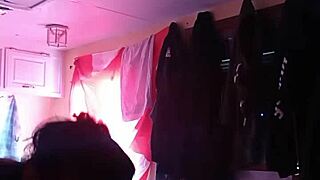 Slut sucking deep cum load in blowjob session