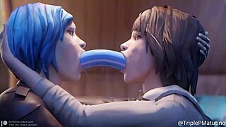 i can't stop watching these 3d animated yuri lesbians kissing in wild hentai scenes. it's just too hot to handle.