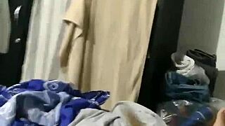 Real sex with stepsister discovered in the room, monster cock action!