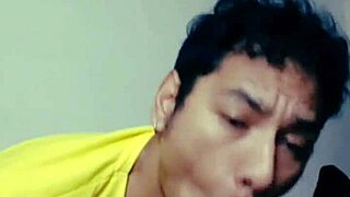 enjoying hairy guy's delicious dick with oral fun 😋