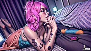 omg, i’m such a shy cosplay geek, got caught masturbatin’ at this crazy party!