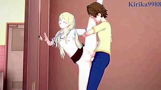 Kasumi Nomura, Olivia, Chisato Higuchi in Wild Futanari Action - Asobi Asobase Hentai