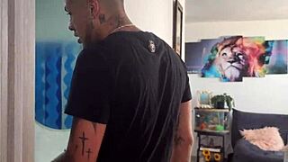 Latina Colombian Housewife Mara Gets Hard Fuck From Thomas In Bathroom With Tattoos And Piercings