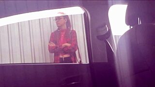 Masturbating risky on public street for student who loved my cock