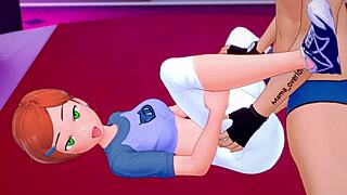 gwen gets undressed for adult hentai sex