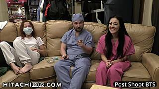 Patient Blaire Celeste Moans with Hitachi Wand Orgasms