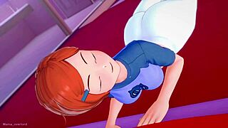 gwen gets undressed for adult hentai sex