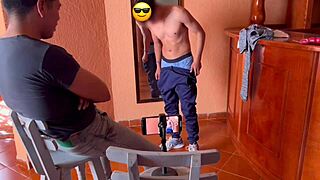 Photo Session Turns Wild! Twink Gym Guy Strips Naked for SUCKING