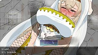 Housewife explores outdoor toys in hero's game blowjob adventure