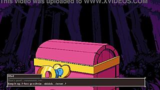 I play flipwitch, casting the forbidden sex hex on that giant chest key.