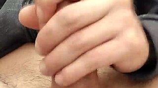 Skinny gay guy masturbates outdoors risking neighbor's view