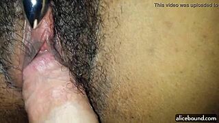 Amateur couple bound and using vibrator POV.