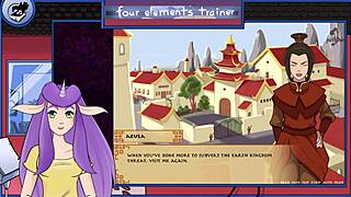 avatar the last airbender four elements trainer part 21 showering azula