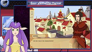 avatar the last airbender four elements trainer part 21 showering azula