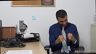 18 emo guy teams up with muscle man in gay panties porn