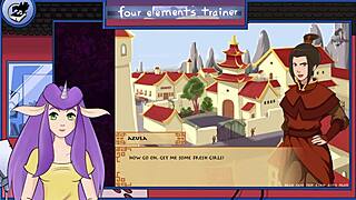 avatar the last airbender four elements trainer part 21 showering azula