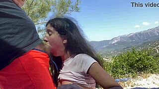 Wow! Sucked a Stranger in Mountains for Cum Shower!