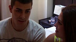 Young Couple Bound in Spanish Amateur Casting Interview