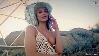 Petite Blonde Model Emma Hix Flaunts Amazing Bubble Butt in Outdoor Playboy Shoot