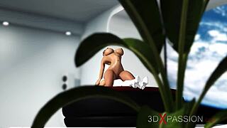 earth orbit sci-fi sex android plays with a hot young 18+ blonde