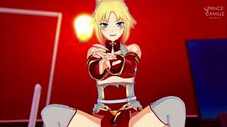 mordred pedragon masturbates you, lets you finish inside?