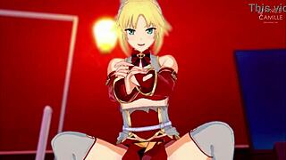mordred pedragon masturbates you, lets you finish inside?