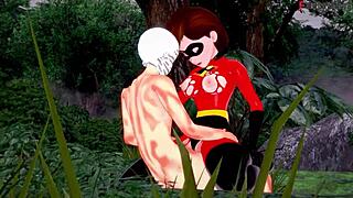 elastigirl gets pounded on forest mission in incredibles full movie