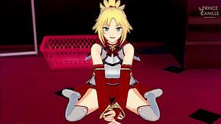 mordred pedragon masturbates you, lets you finish inside?