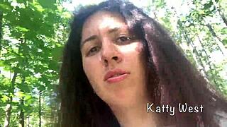 Teen Walks in Public Park for Pee and Dirty 18+ Talk