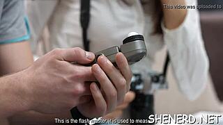 Compliant nerd surrenders to intense pleasure in missionary ecstasy