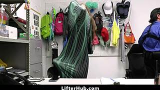 shoplifter teen 18+ caught stealing dildo, now bent over for punishment - lifterhub