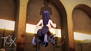 Anime Hentai Game with Hinata Hyuga Netorare Fucking in Wild Positions