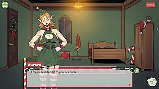 Naughty Elf Surprises Sexy Santa Wife!