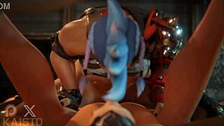 Junker queen catches the guy stealing and roughly has her way with his big ass