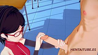 Boku No Hero 3D Hentai: Bakugou and Sarada's School Sex