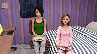 Cherished memories with brunette in game