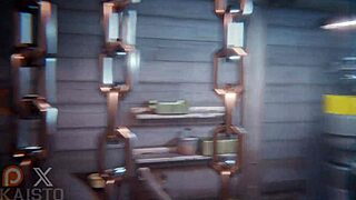 Junker queen catches the guy stealing and roughly has her way with his big ass